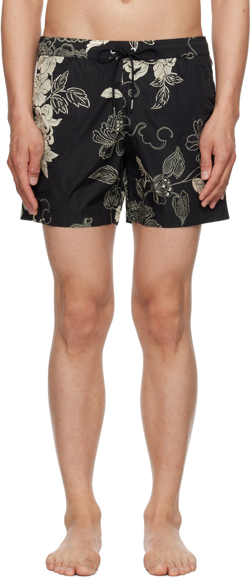 Купальники Moncler Moncler Floral Print Swim Shorts чорний | K10912C00006598CP