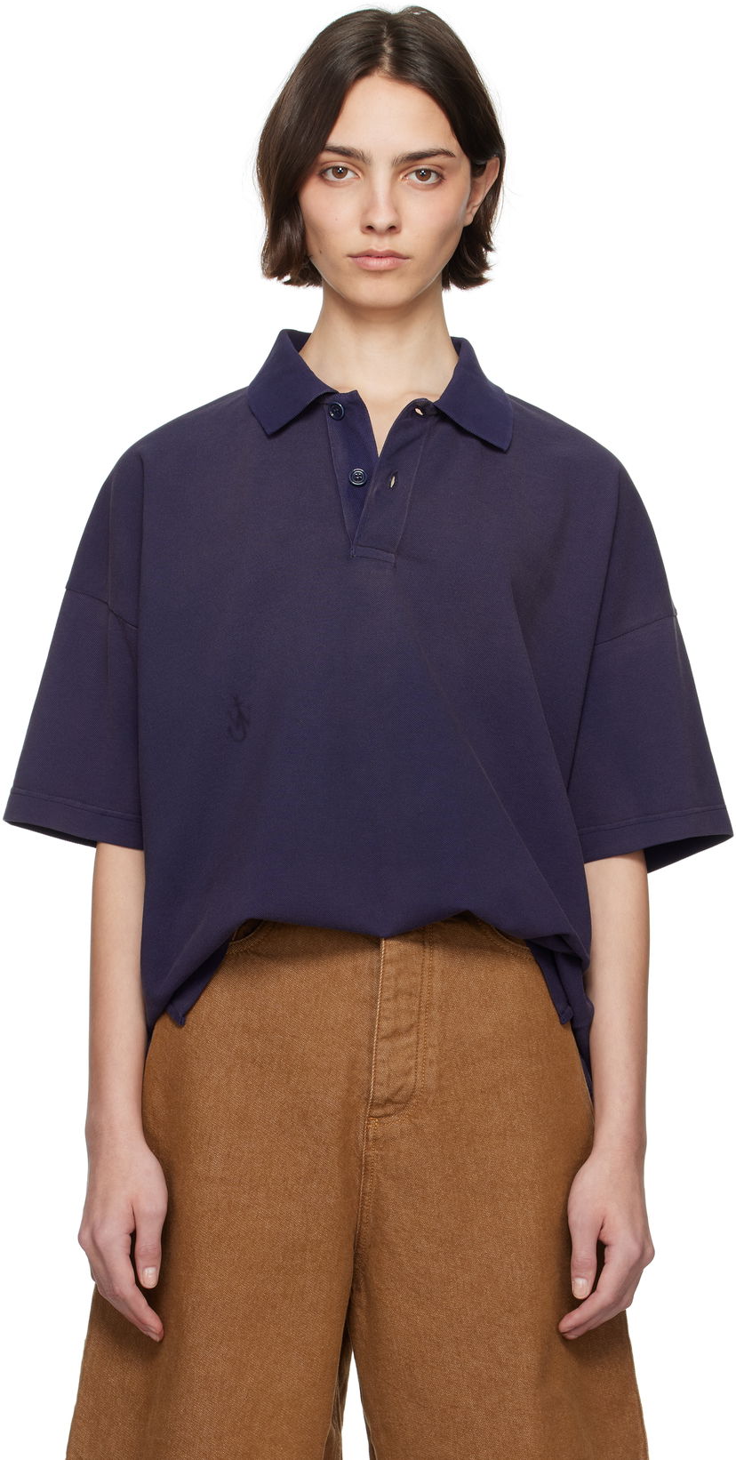 Сорочка поло JW Anderson JW Anderson Anchor Print Polo темно-синій | JO0269-PG1808