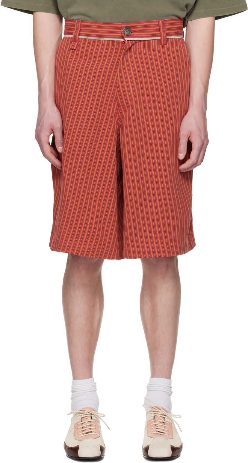 Шорти Martine Rose Martine Rose Twisted Striped Shorts Червоний | 841WS14111