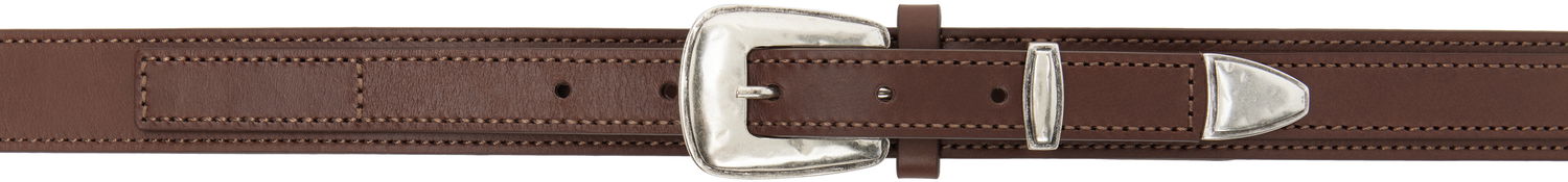 Ремені LEMAIRE LEMAIRE Minimal Western Belt Коричневий | AC1181 LL145, 0