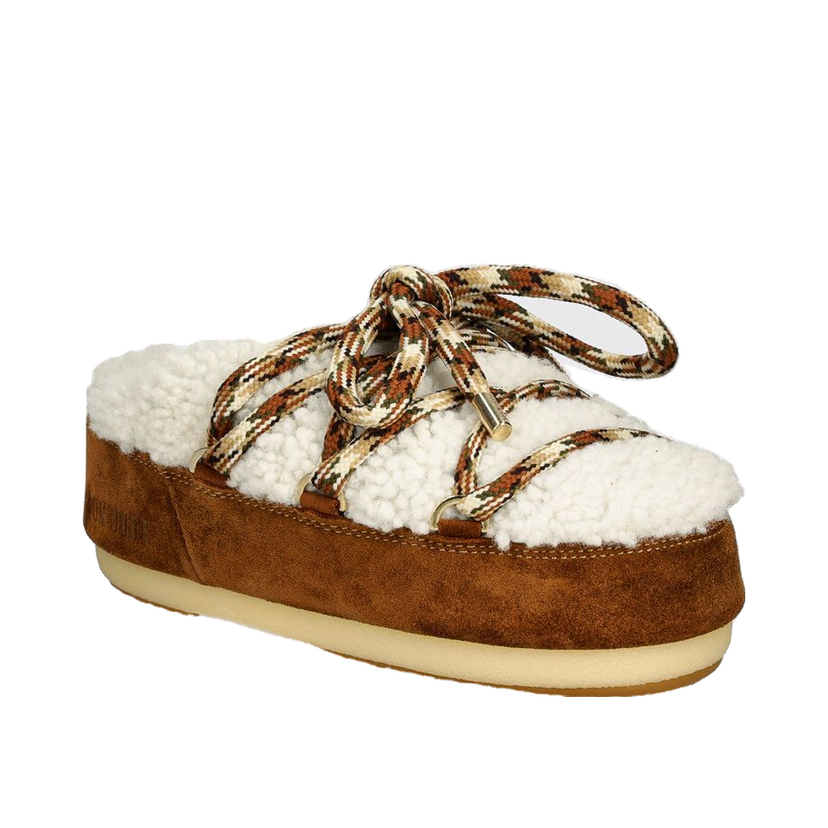 Кросівки та взуття Moon Boot MB MULE SHEARLING Slippers Коричневий | 80D1460240.MA03