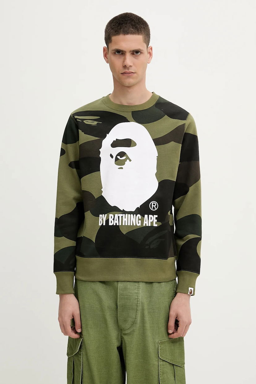Світшоти BAPE A Bathing Ape Giant 1St Camo By Bathing Ape Crewneck Sweatshirt Зелений | 1L30113011