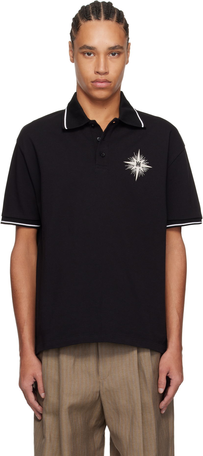 Сорочка поло AMIRI AMIRI Starburst Polo чорний | AMJYPO1014