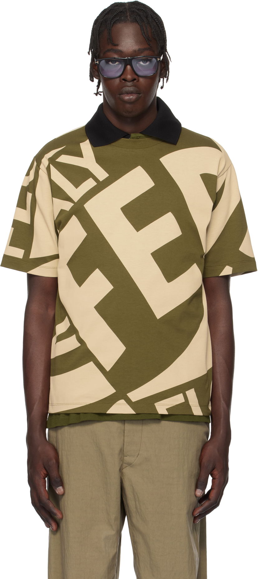 Футболка FERRAGAMO Ferragamo Graphic Print T-Shirt Зелений | 781245