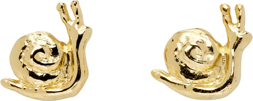 Сережки Chopova Lowena Chopova Lowena Snail Gold Stud Earrings Жовтий | 6582