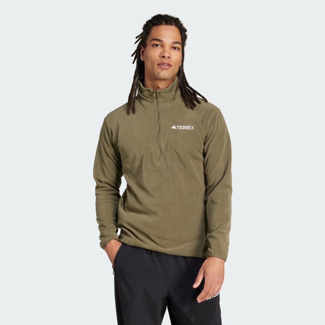 Cветр adidas Performance Multi Essentials 1/2 Zip Fleece Jacket Зелений | JP0784, 0