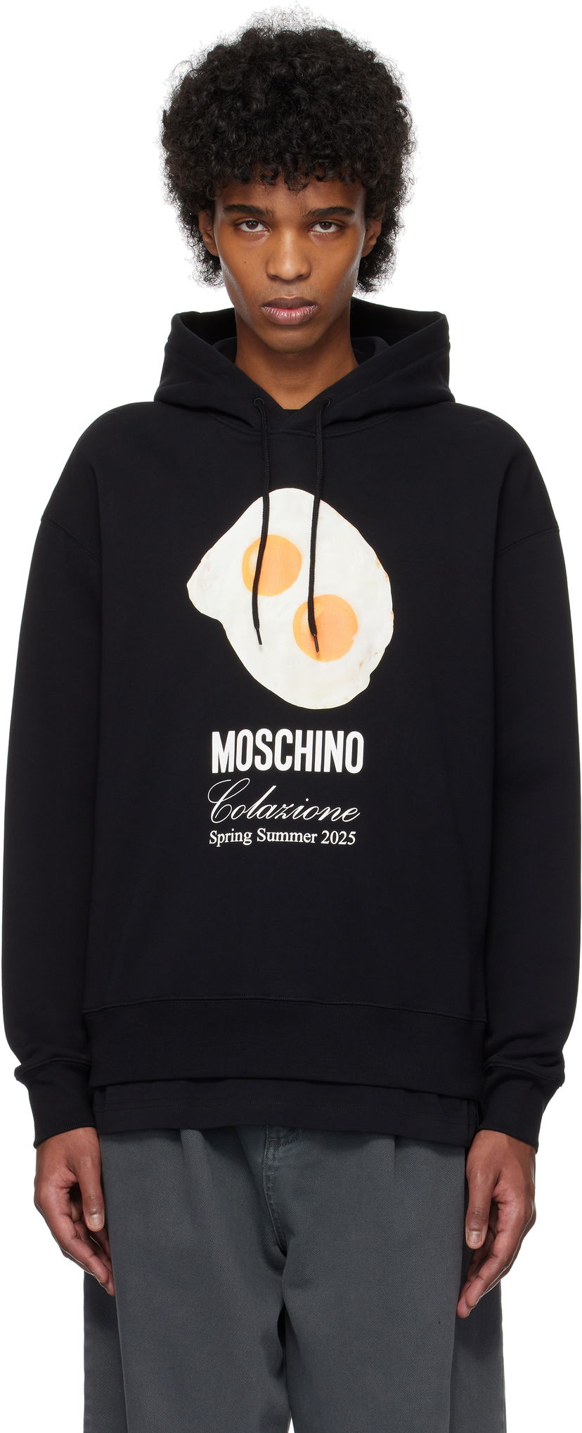 Світшоти Moschino Eggs Print Hoodie чорний | 251ZZA170802281555