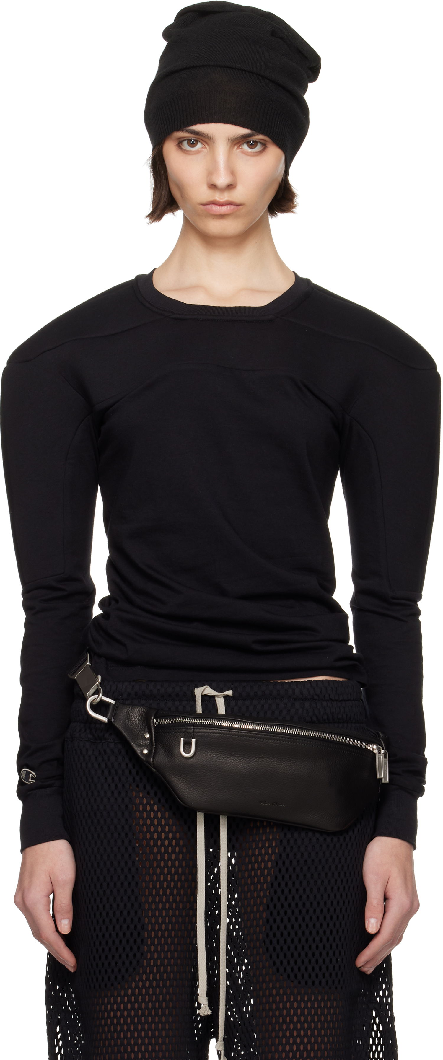 Світшоти Rick Owens Rick Owens Champion Edition Girdered Harness Sweatshirt чорний | CW01E1707 CHJG, 0