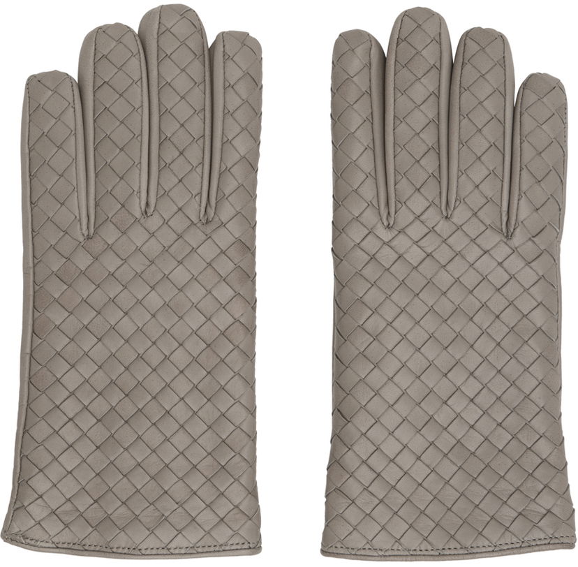Рукавички Bottega Veneta Leather Gloves Сірий | 769809 V0171 8399