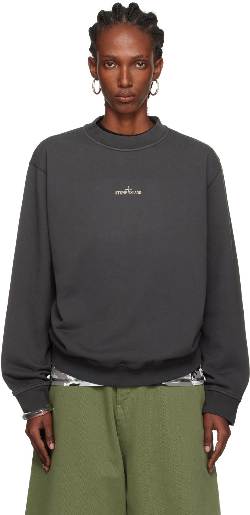 Світшоти Stone Island Stone Island Cotton Fleece Sweatshirt Сірий | K2S15 6100018 S0195