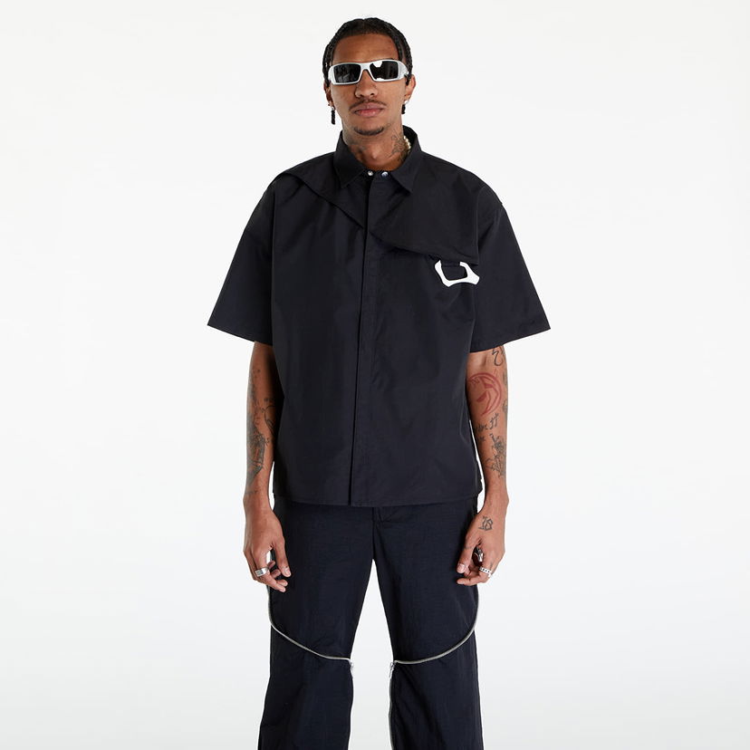 Сорочка HELIOT EMIL Short Sleeve Nylon Shirt with Carabiner чорний | HE_M_05_018_P04_BLK01