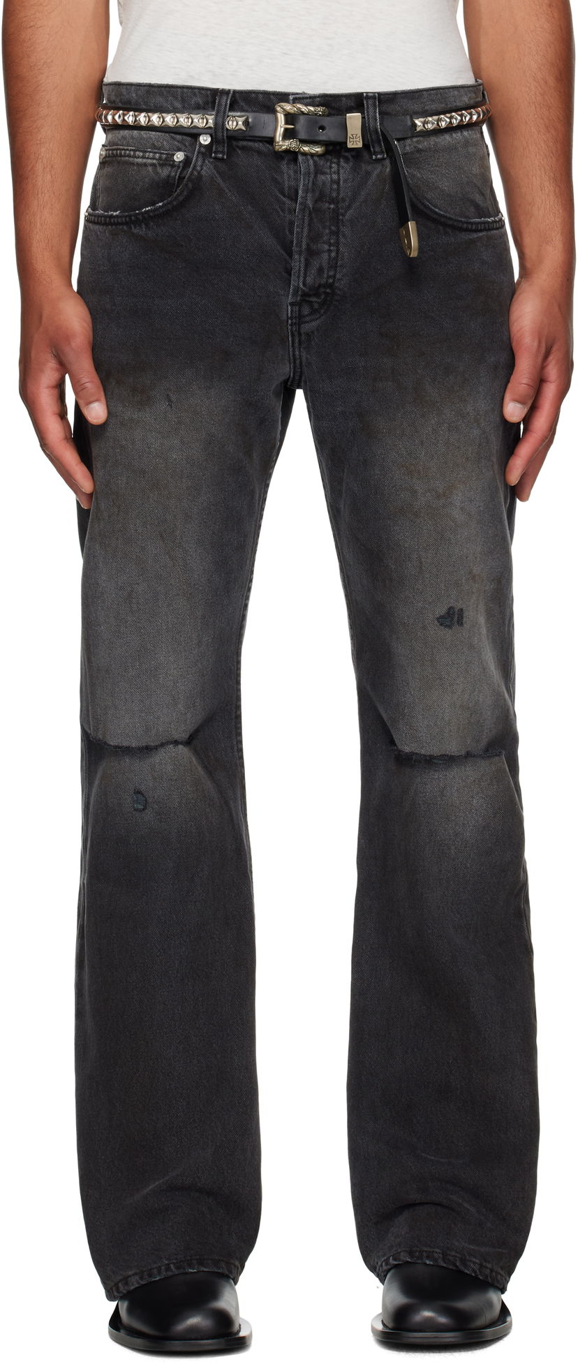 Джинси Enfants Riches Déprimés Enfants Riches Déprimés Wider Flare Leg Jeans чорний | 050-400