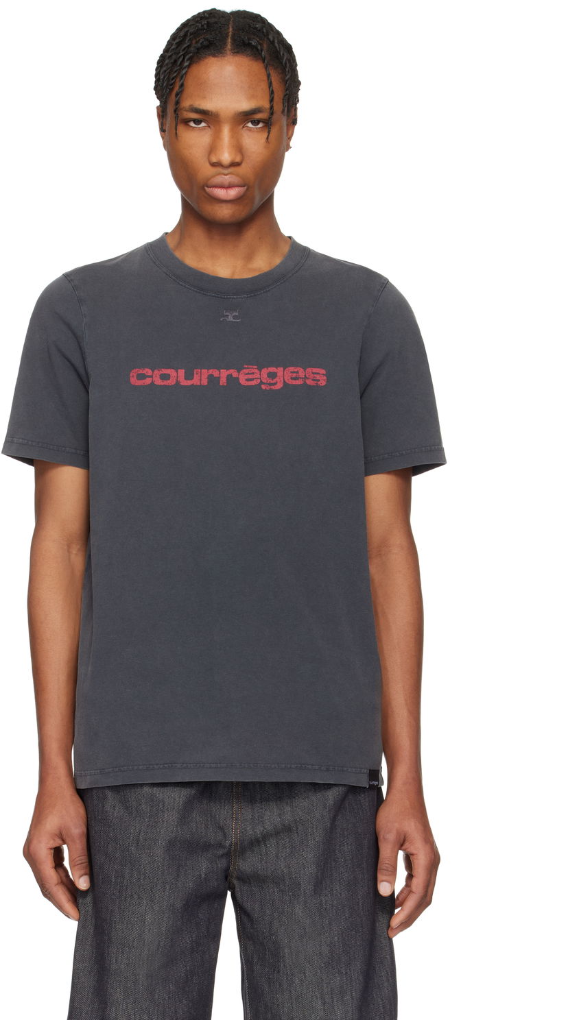 Футболка Courrèges Courrèges 'AC' Printed Stone T-Shirt Сірий | 125JTS008JS0109