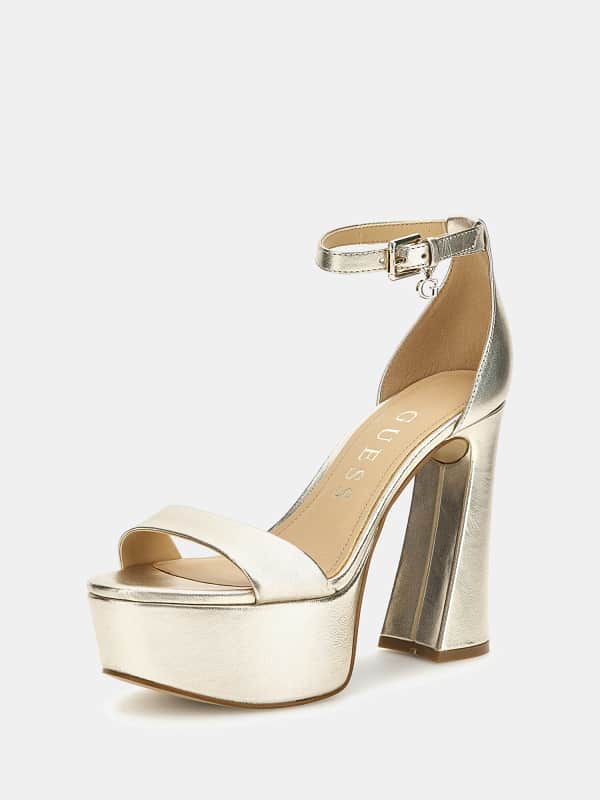 Одяг GUESS Idas Foiled Leather Sandals білий | FLJIDSLEP03
