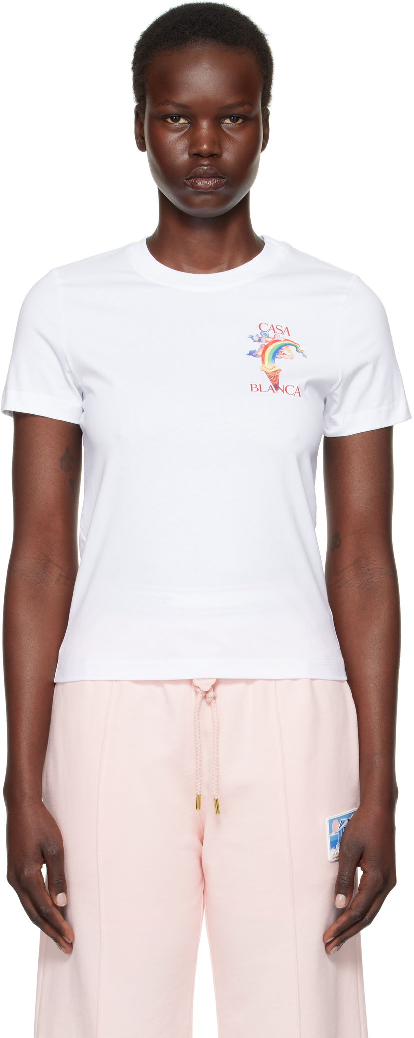 Футболка Casablanca Nature Teacher Graphic T-Shirt білий | WPS25-JTS-020-02
