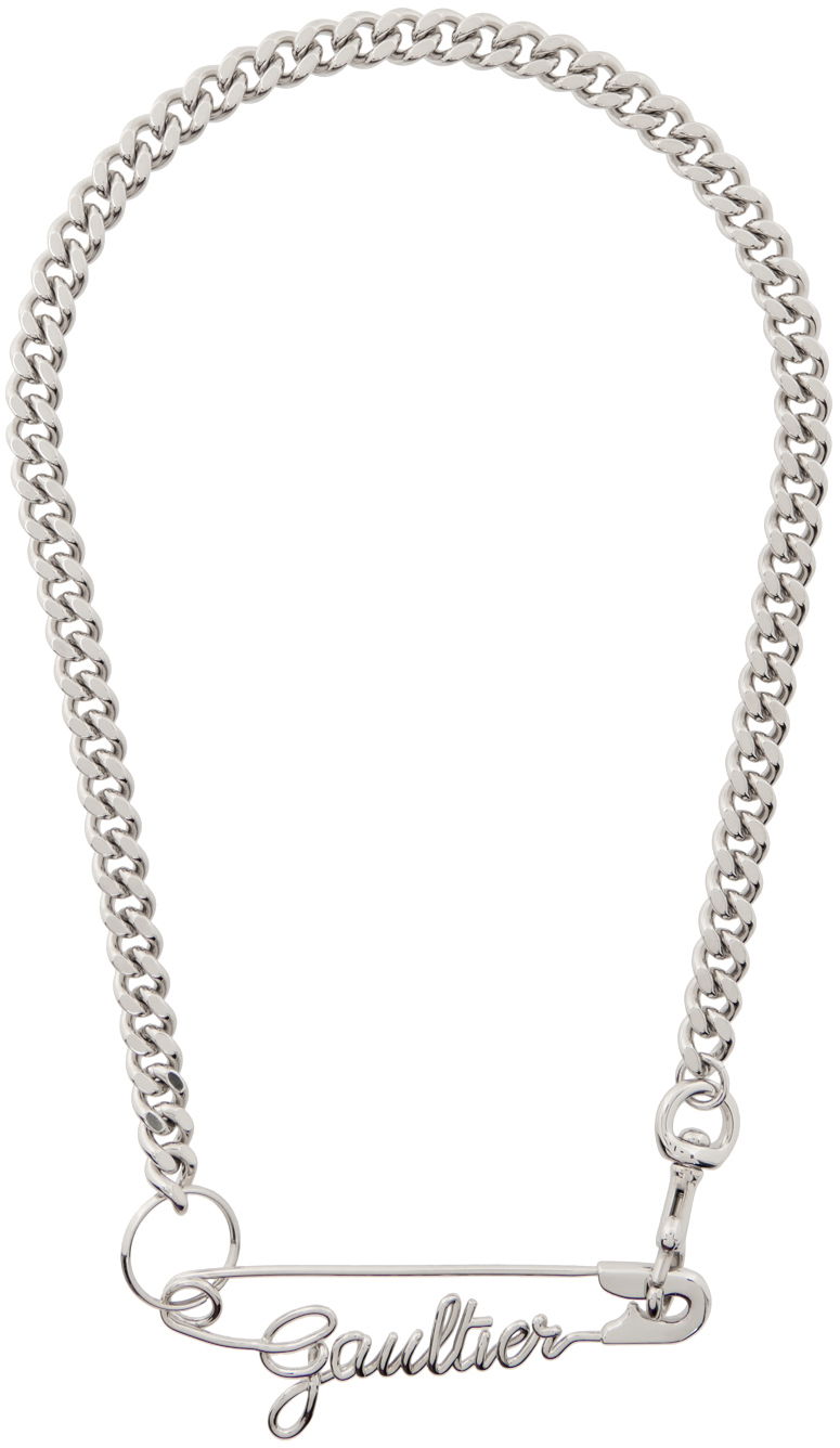 Кольє Jean Paul Gaultier Gaultier Safety Pin Chain Necklace Металік | 21/04-U-CO002-X006-91