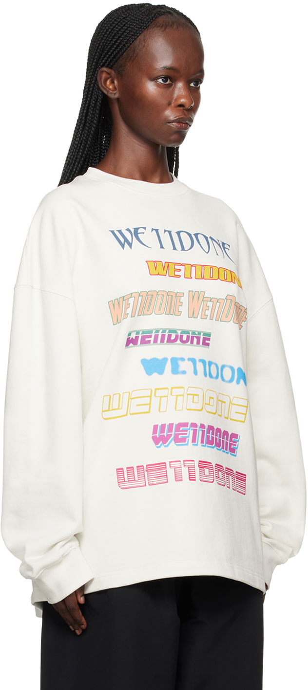 Світшоти We11done We11done Printed Sweatshirt білий | WD-TP5-19-114-U-WH, 1