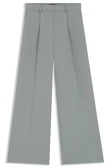 Штани BOSS Stretch Wide-Leg Trousers Сірий | 50545580