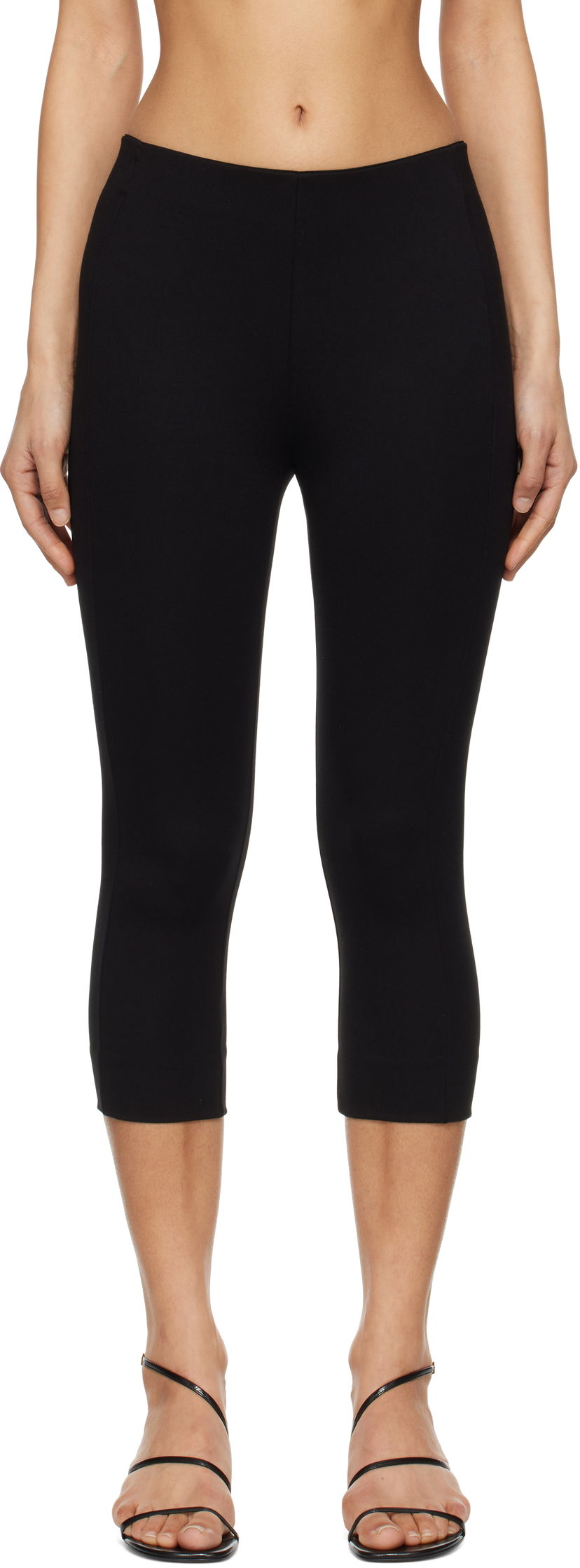 Легінси rag & bone Rag & Bone Simone Ponte Capri Trousers чорний | WAC24PT037LC37