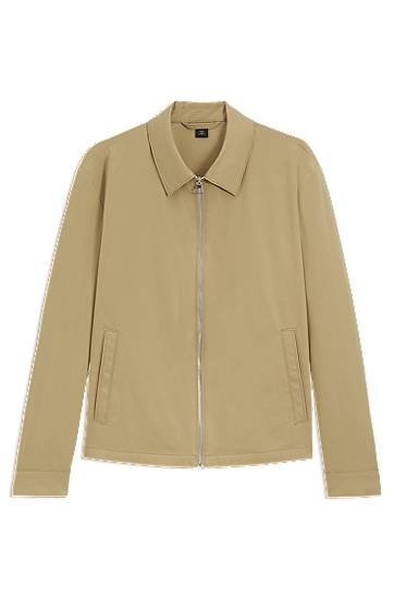 Куртка BOSS BECKHAM x BOSS Cotton Blend Zip-Up Jacket бежевий | 50549075