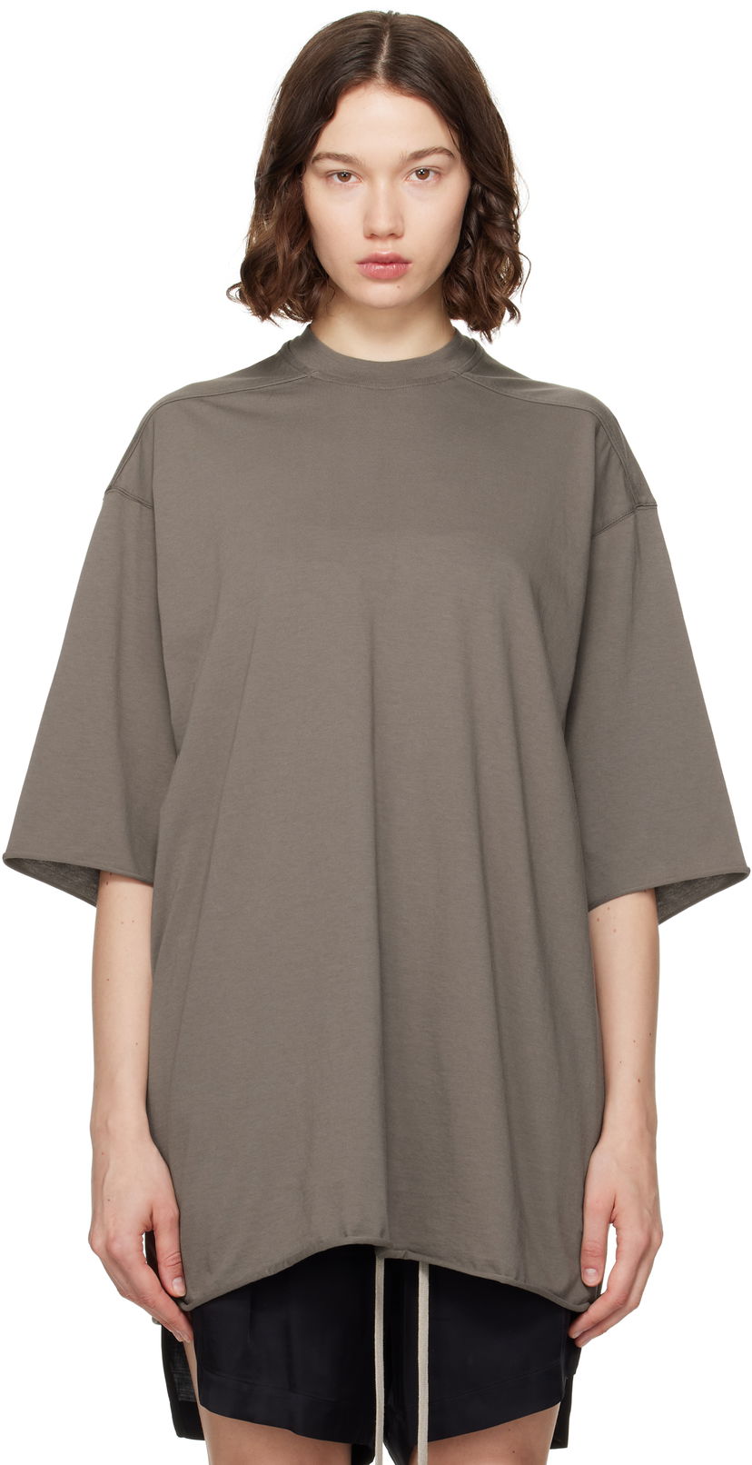 Футболка Rick Owens Rick Owens Hollywood Jumbo T-Shirt Сірий | RO01E7273 JA