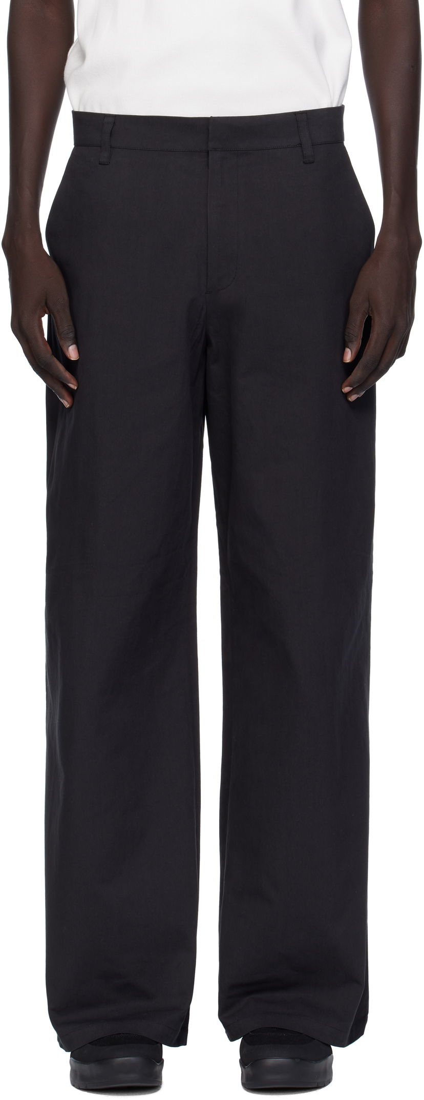 Штани HELIOT EMIL Heliot Emil Kathemera Wide Leg Trousers чорний | AW25_M_10_210_BLK01