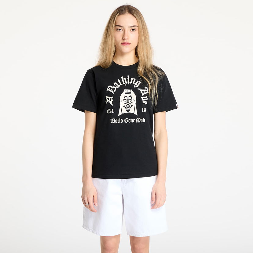 Футболка BAPE A BATHING APE Mad General College T-Shirt чорний | 001TEL301059MBLK