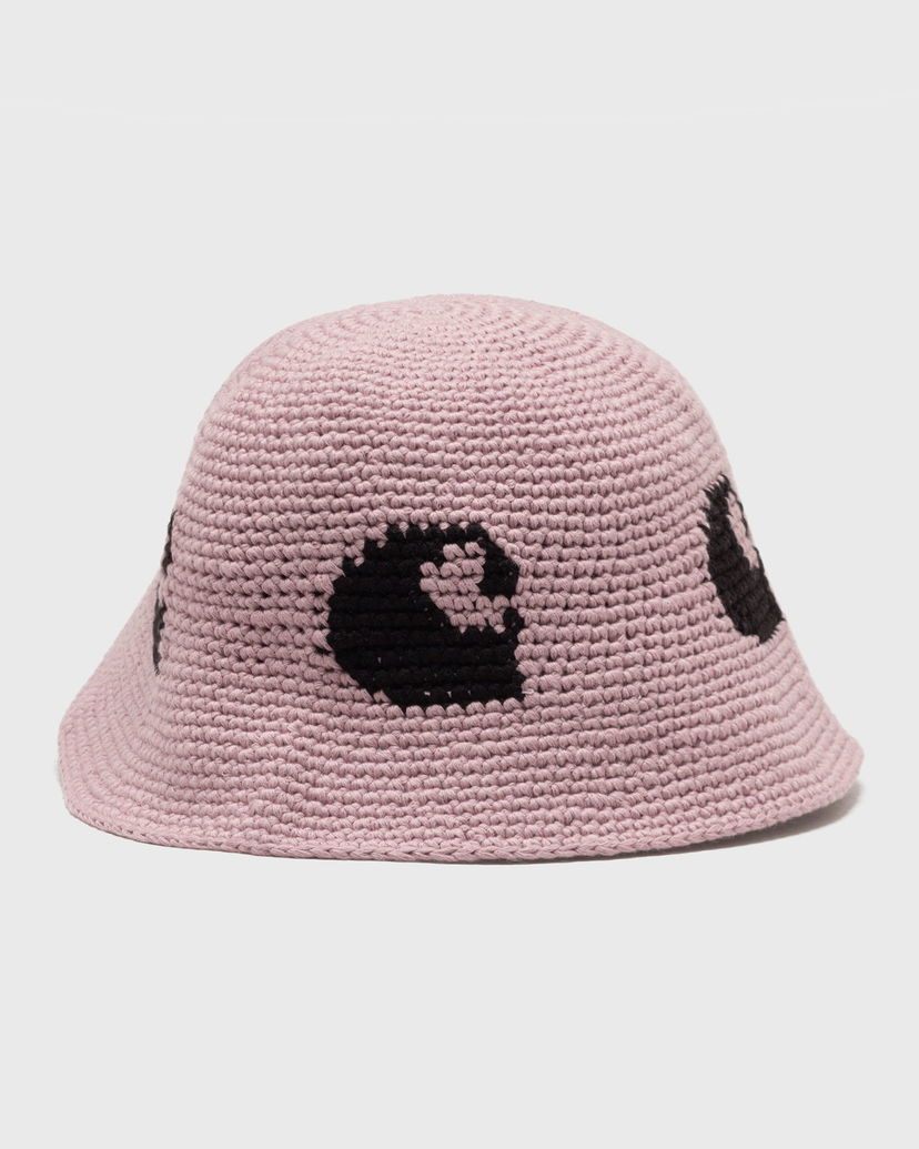 Капелюх Carhartt WIP Crocheted C-Logo Pattern Bucket Hat Рожевий | I034482-2WN.XX