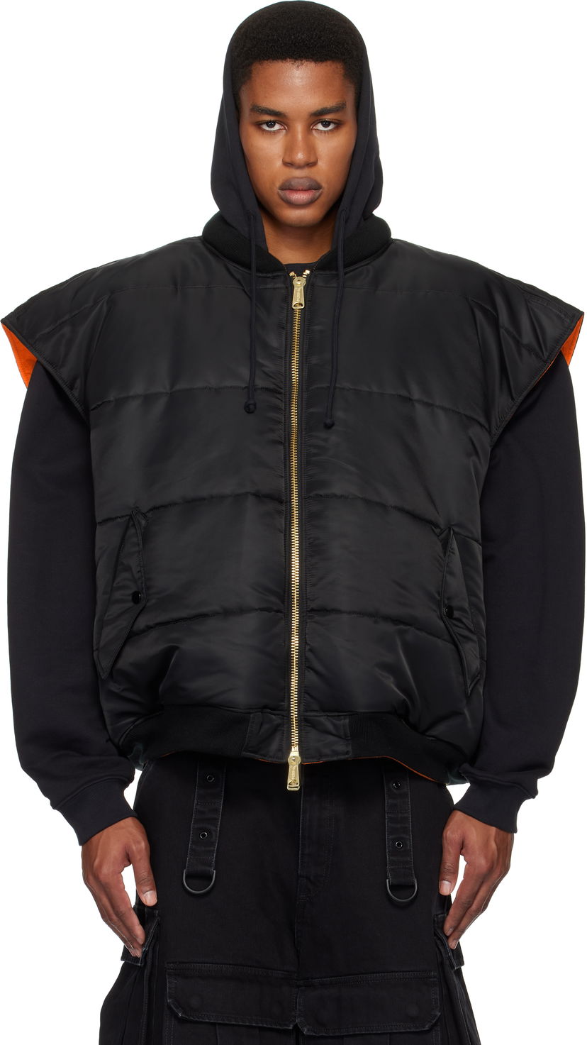 Куртка бомбер VETEMENTS Reversible Bomber Vest чорний | UA66JA330B