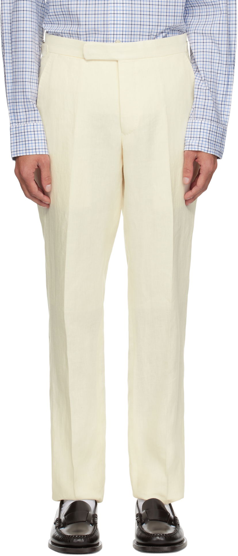 Штани Polo by Ralph Lauren Polo Ralph Lauren Linen Suit Trousers бежевий | 715793698003