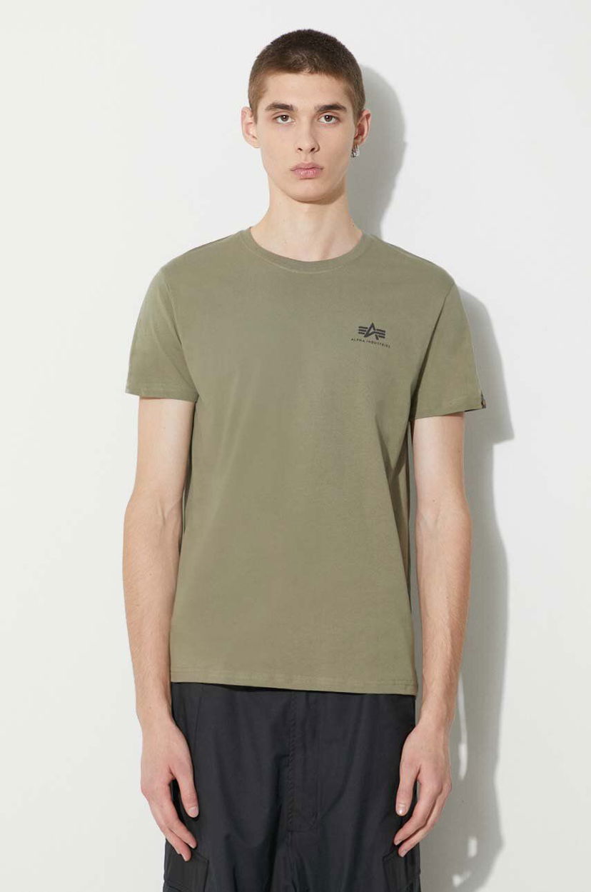 Футболка Alpha Industries Basic Small Logo T-Shirt Зелений | 188505.11