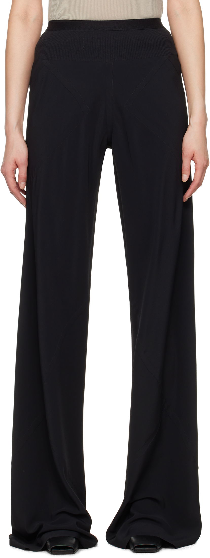 Штани Rick Owens Rick Owens Hollywood Bias Trousers чорний | RP01E7301 CC