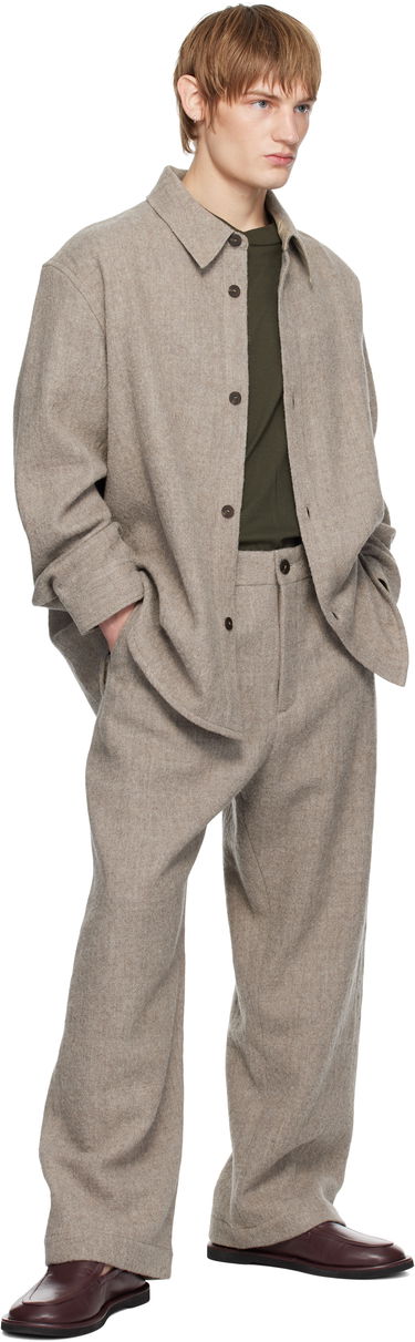 Сорочка Studio Nicholson Studio Nicholson Deck Wool Shirt бежевий | DECK SNM - 1296, 3