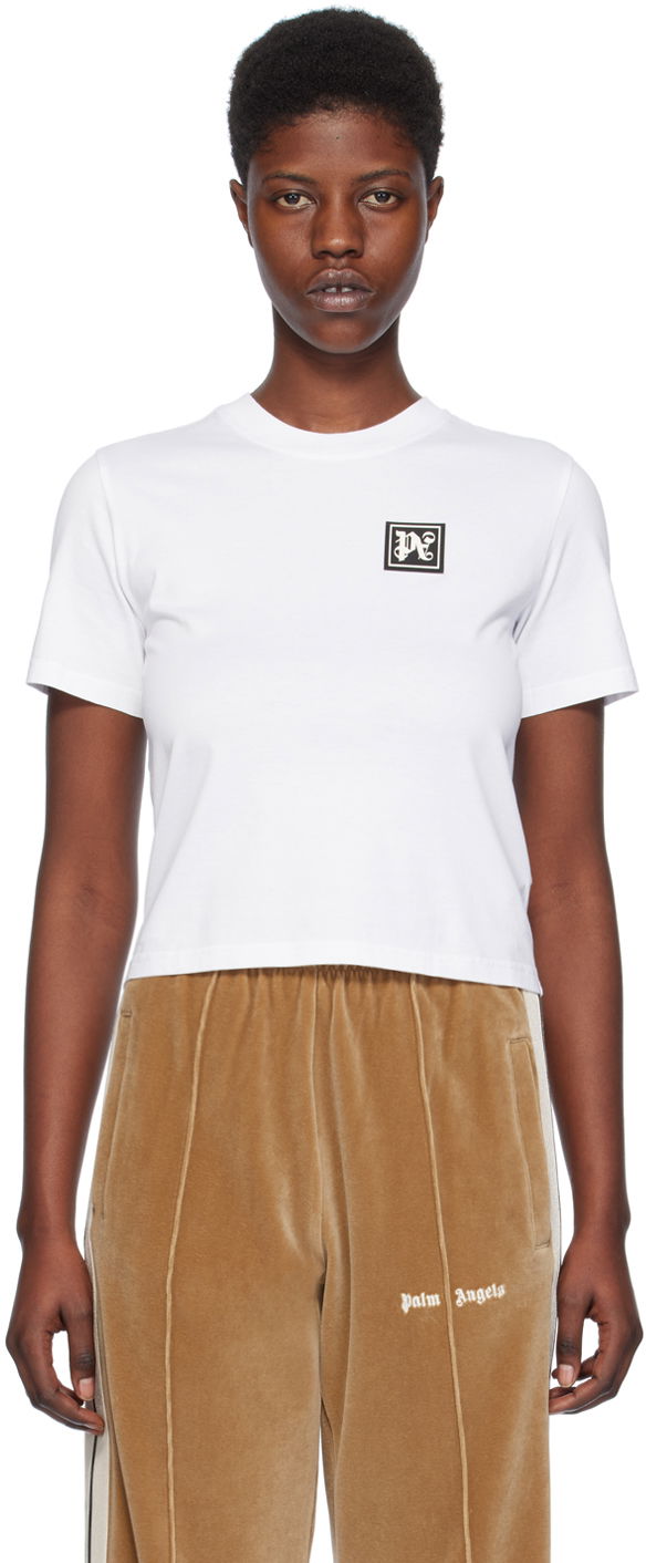 Футболка Palm Angels 'Ski Club' T-Shirt білий | PWAA044R24JER0020110