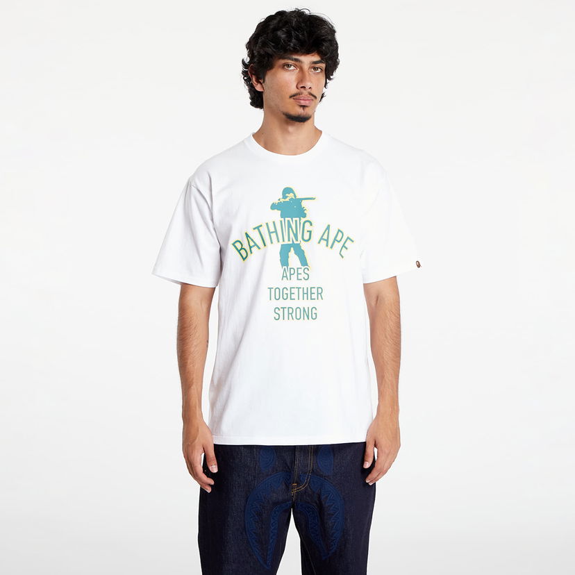 Футболка BAPE A BATHING APE Soldier Ats Tee White білий | 001TEK301056M WHT