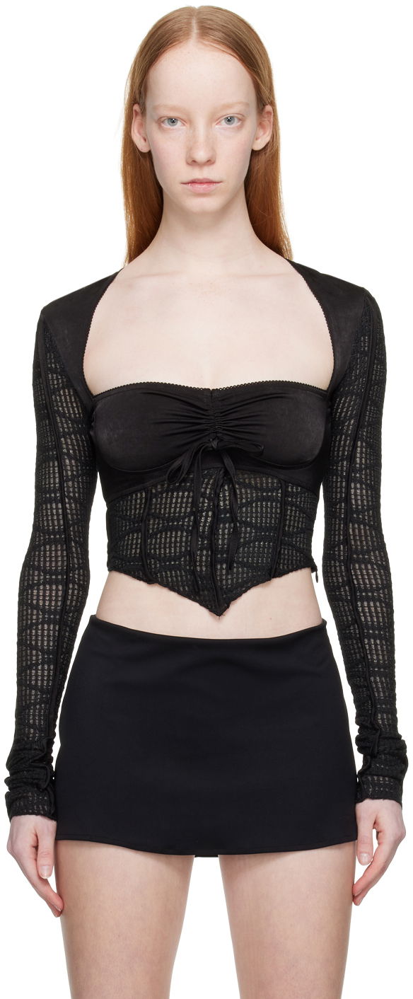 Футболка GUIZIO Guizio Archangel Swirl Long Sleeve Top чорний | DGF21B928