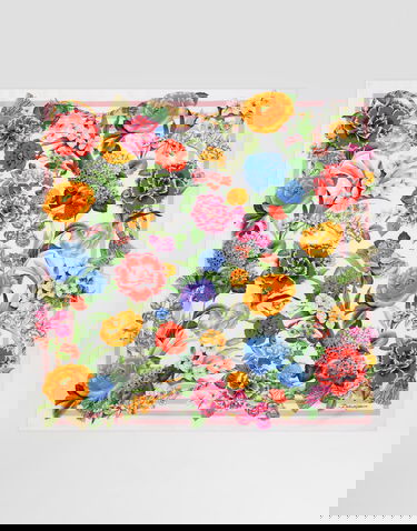 Шарф Dolce & Gabbana Dolce & Gabbana Floral-Print Silk Twill Square Scarf Різнокольоровий | FN090RGDCV9HD5KU, 2
