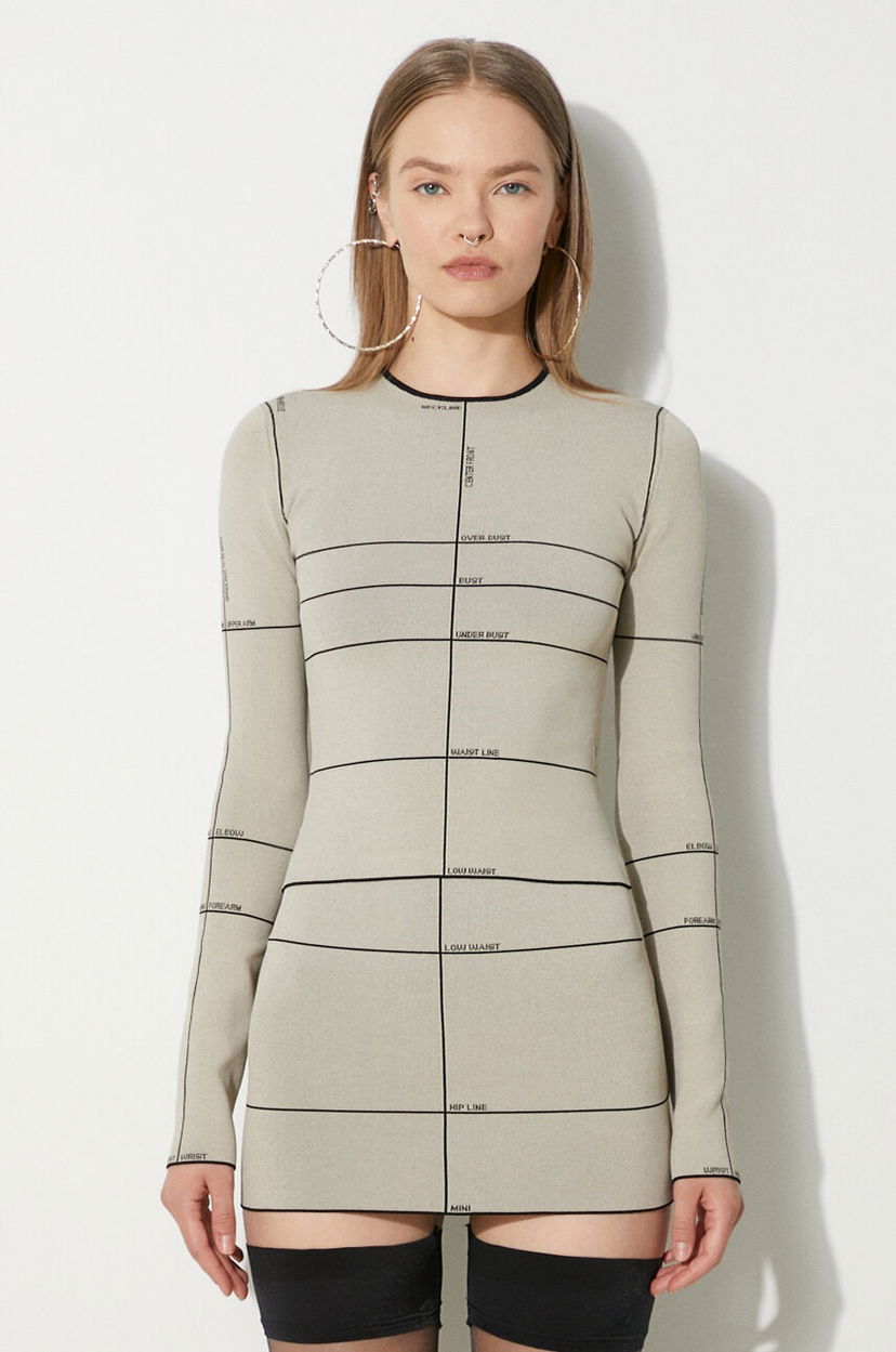 плаття VETEMENTS VETEMENTS Mannequin Knit Top Long Sleeve бежевий | WE64KN330O