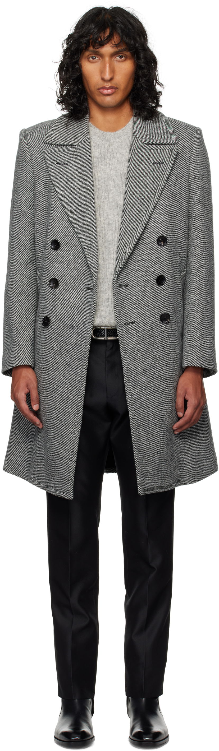 Пальто Tom Ford Graphic Twill Coat чорний | OCR009-FMW049F24
