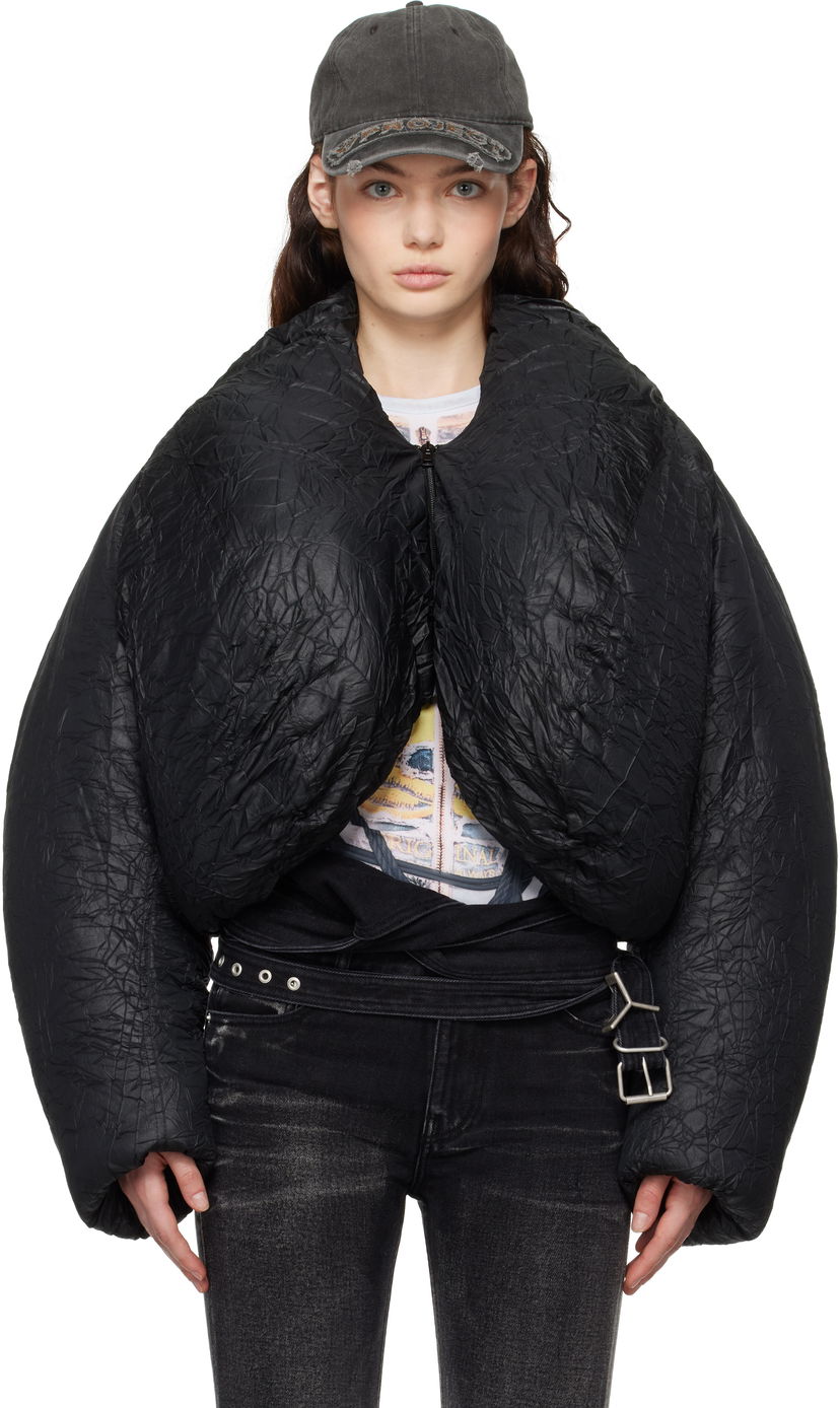 Пуховик Y/PROJECT Cropped Puffer Jacket чорний | 103JA002