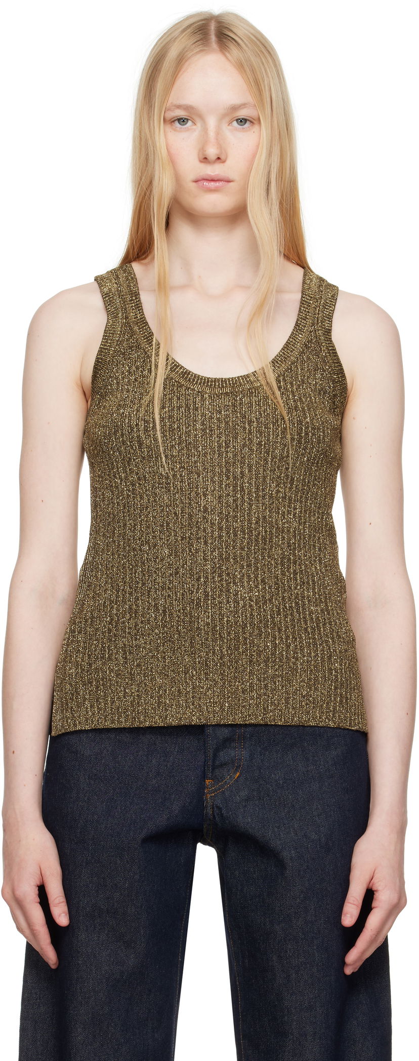 Безрукавка Tom Ford Tom Ford Metallic Knit Tank Top Металік | TSK372-YAX876