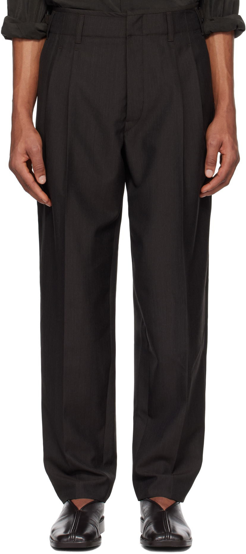 Штани LEMAIRE Lemaire Pleated Trousers чорний | PA1169 LF414