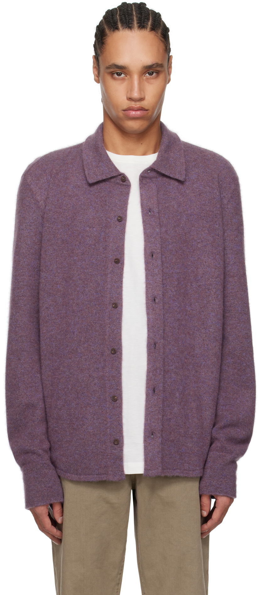 Cветр The Row The Row Lautaro Cardigan Фіолетовий | 883-Y363