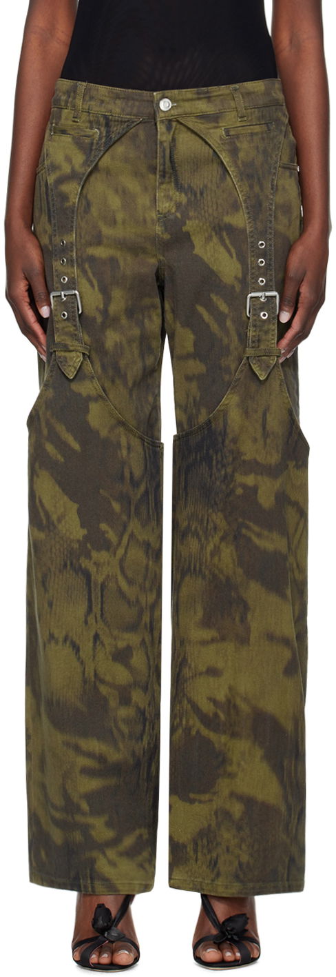 Штани карго Blumarine Pattern Denim Trousers Зелений | P422J133A
