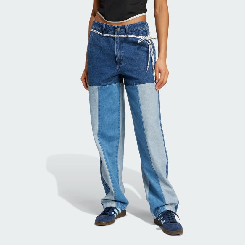 Джинси adidas Performance Kseniaschnaider Patchwork Straight Leg Синій | IW5663