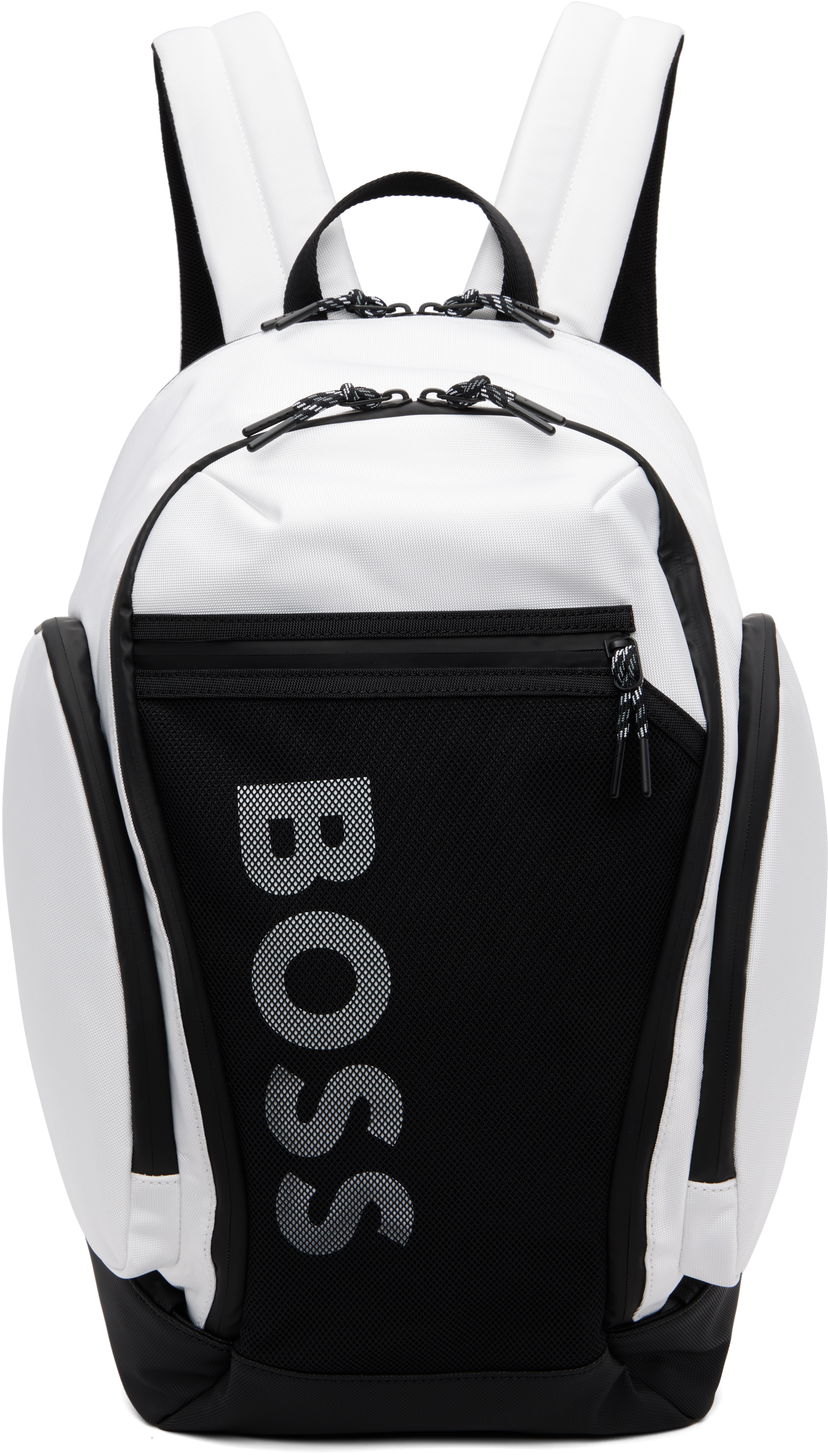 Рюкзак BOSS Mesh Front Pocket Logo Backpack білий | 50548090