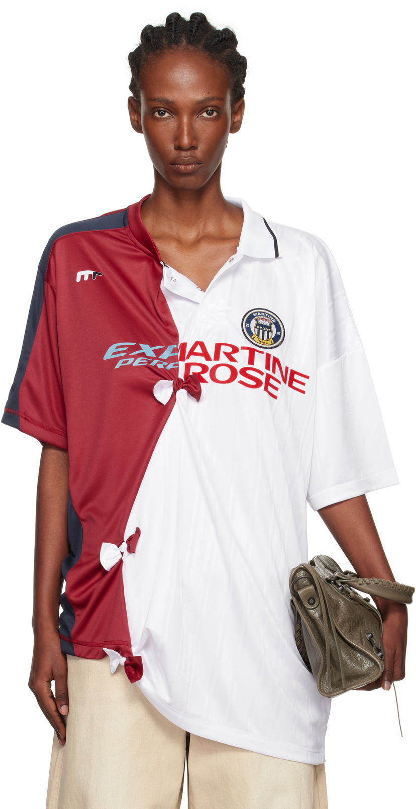 Футболка Martine Rose Martine Rose Collage Football Top білий | 189JT14053