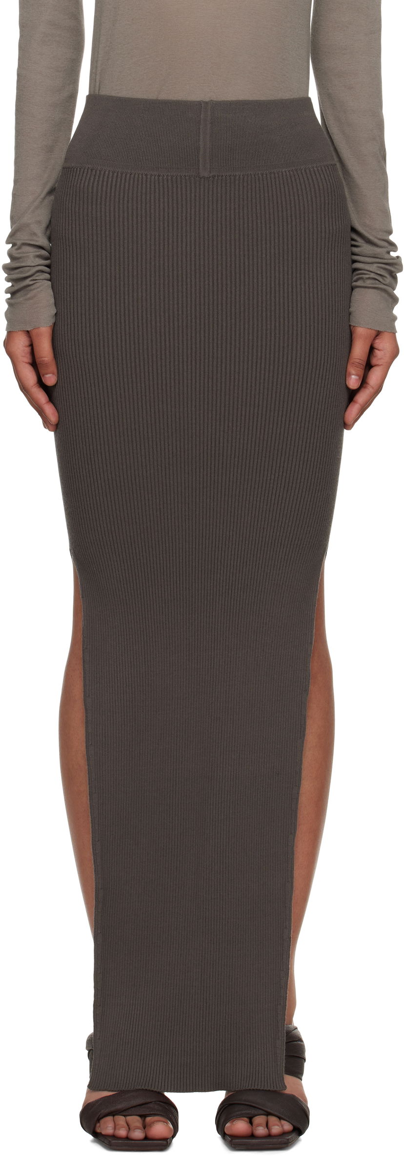 Спідниця Rick Owens Rick Owens Concordians Sacriskirt Midi Skirt Сірий | RP02E4619 RIBVI