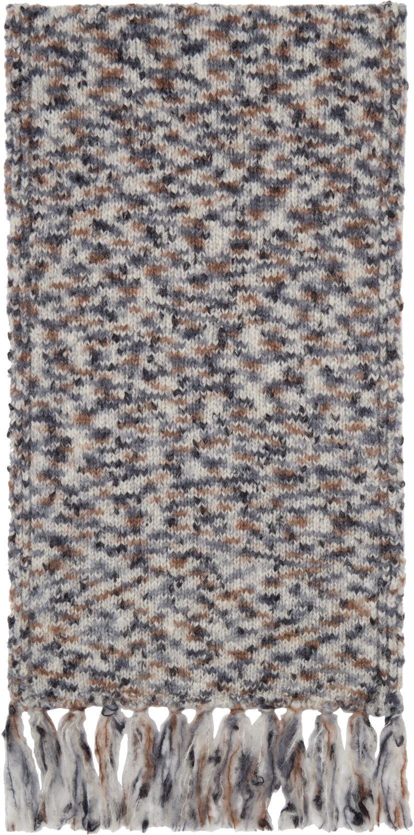 Шарф A.P.C. Knitted Fringe Scarf Сірий | WOAPE-M15207