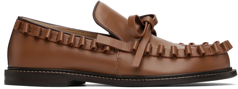 Кросівки та взуття JW Anderson JW Anderson Ruffle Loafers Коричневий | FW0167-LA0323